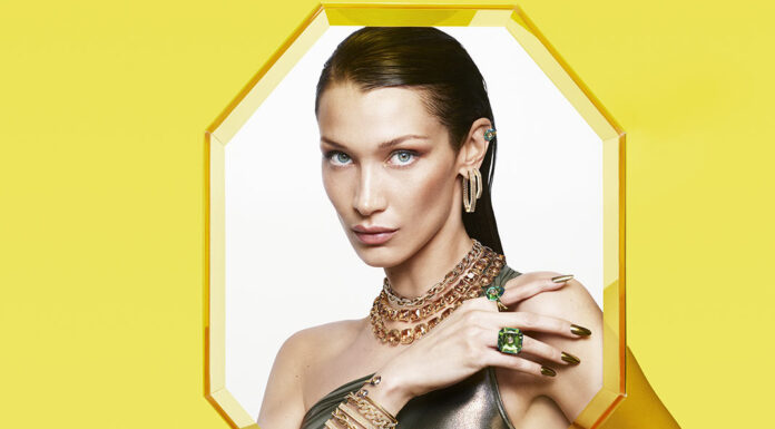 Le sfaccettature dei cristalli Swarovski: continua la campagna con Bella Hadid Bella Hadid per Swarovski Metallic