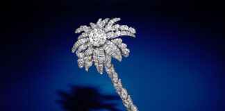 Rarità, storia e bellezza a New York. Esploriamo i gioielli dell’asta Magnificent Jewels 2022 di Christie’s Spilla Cartier del 1948 a forma di palma in diamanti e oro 18 carati, Christie’s Images Limited 2022.