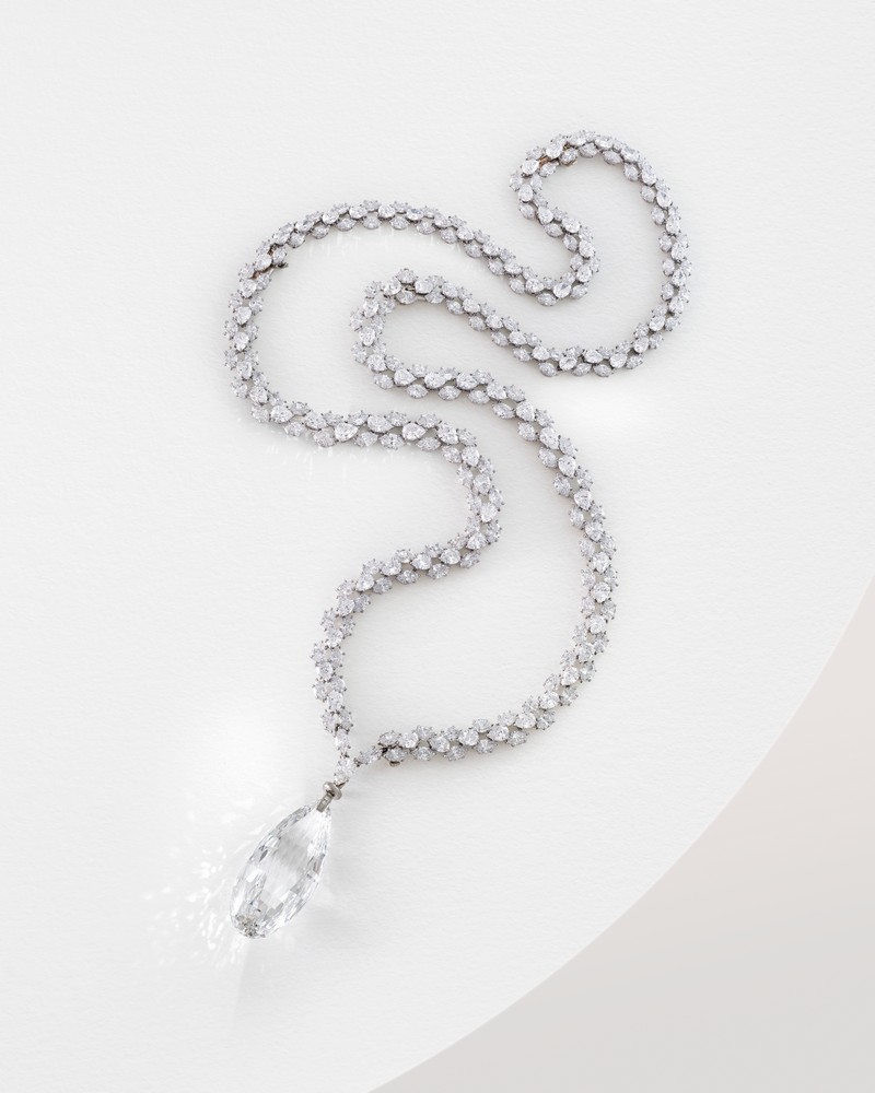 Collana Harry Winston con il “Briolette of India”