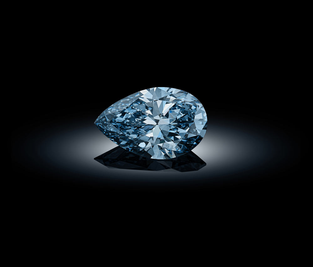 Il Bulgari Laguna Blu, diamante fancy Vivid Blue da 11,16 carati.