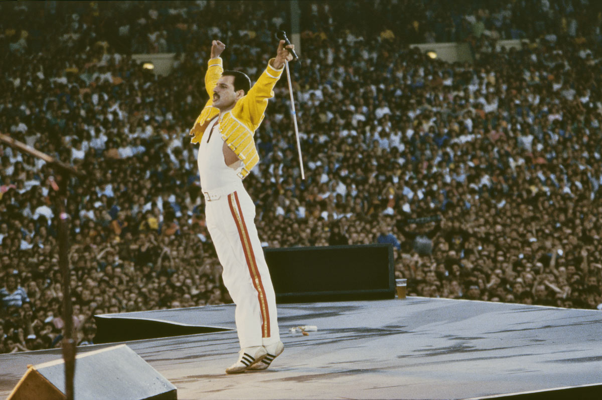 Freddie Mercury durante un’esibizione.