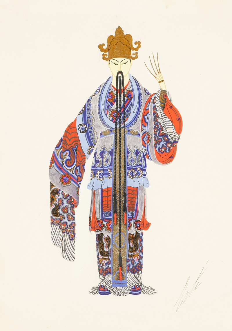Acquerello di Erté.