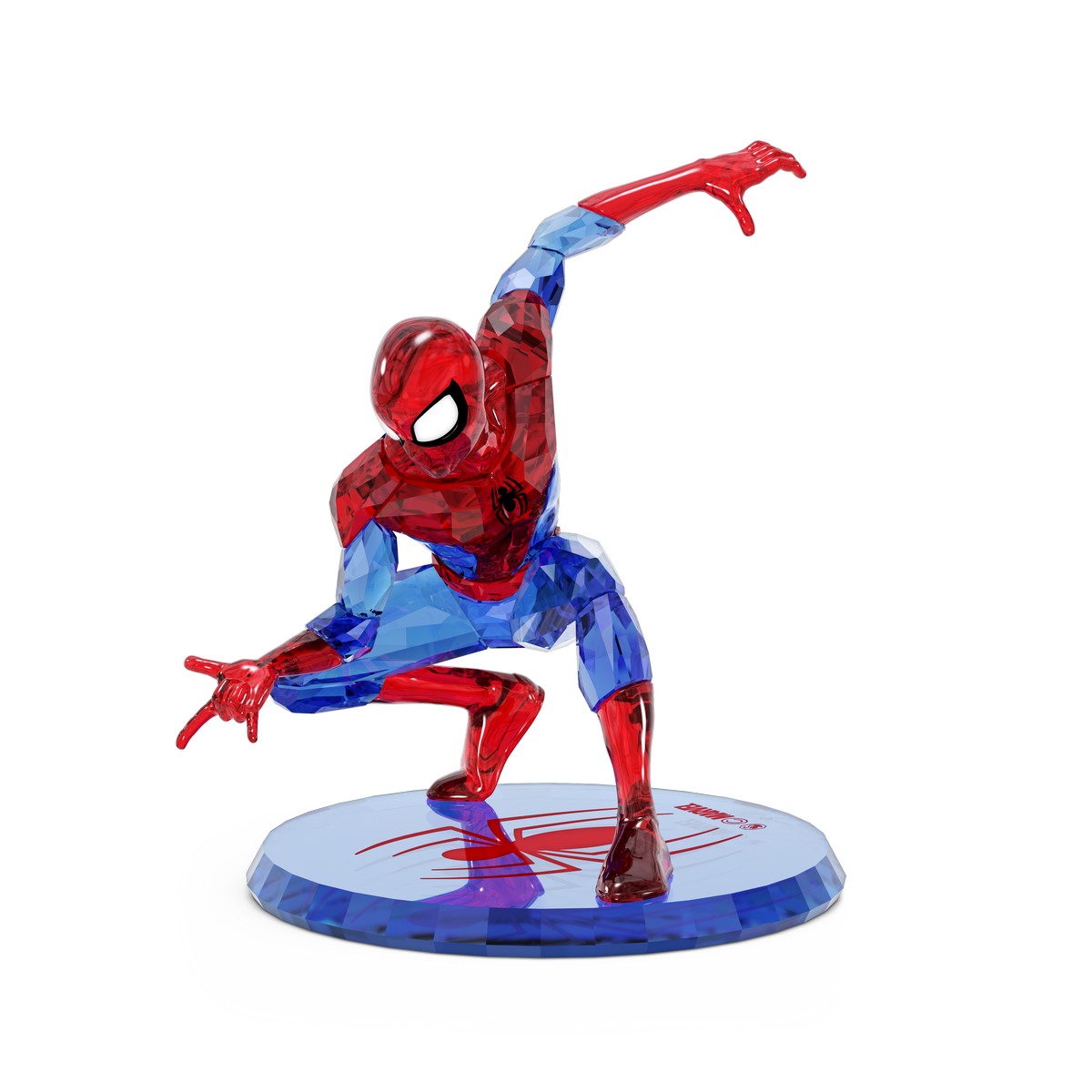 Statuetta di cristallo Swarovski raffigurante Spider-Man.
