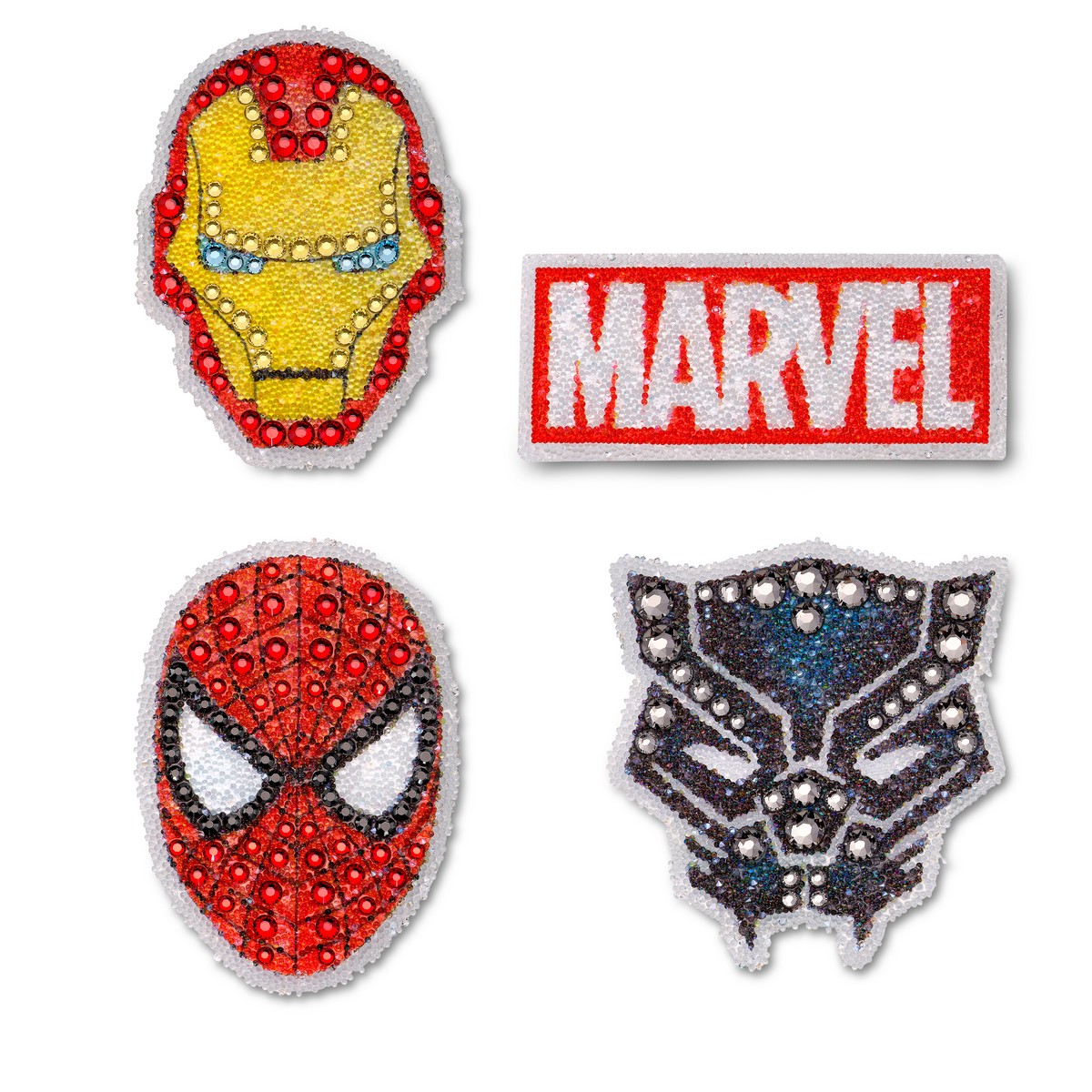 Set di sticker in cristalli Swarovski ispirati ai supereroi Marvel