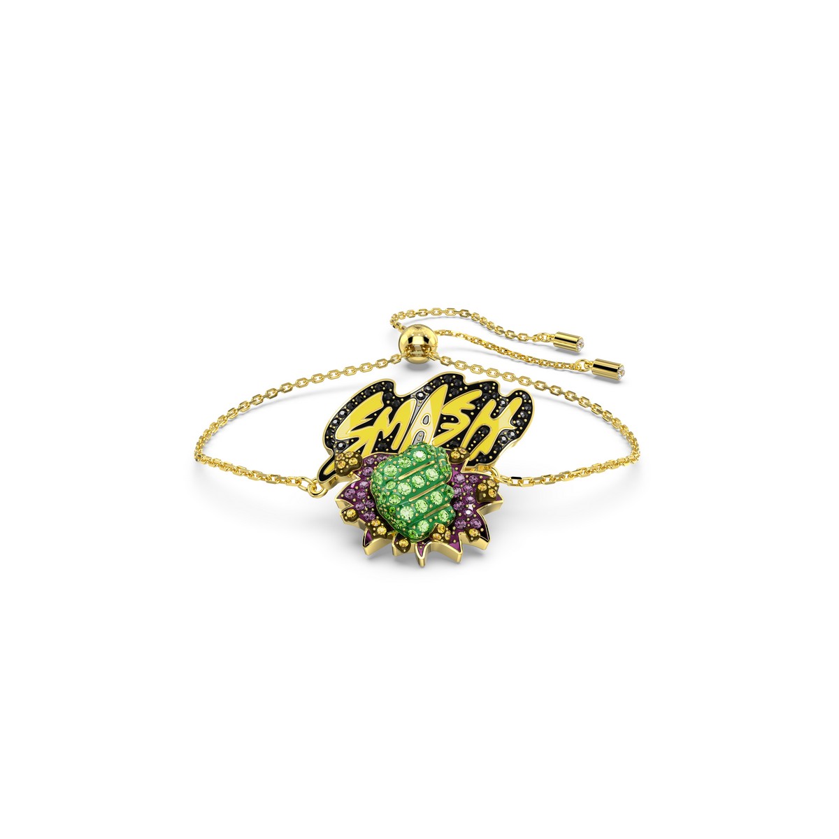 Bracciale Swarovski raffigurante il pugno di Hulk.