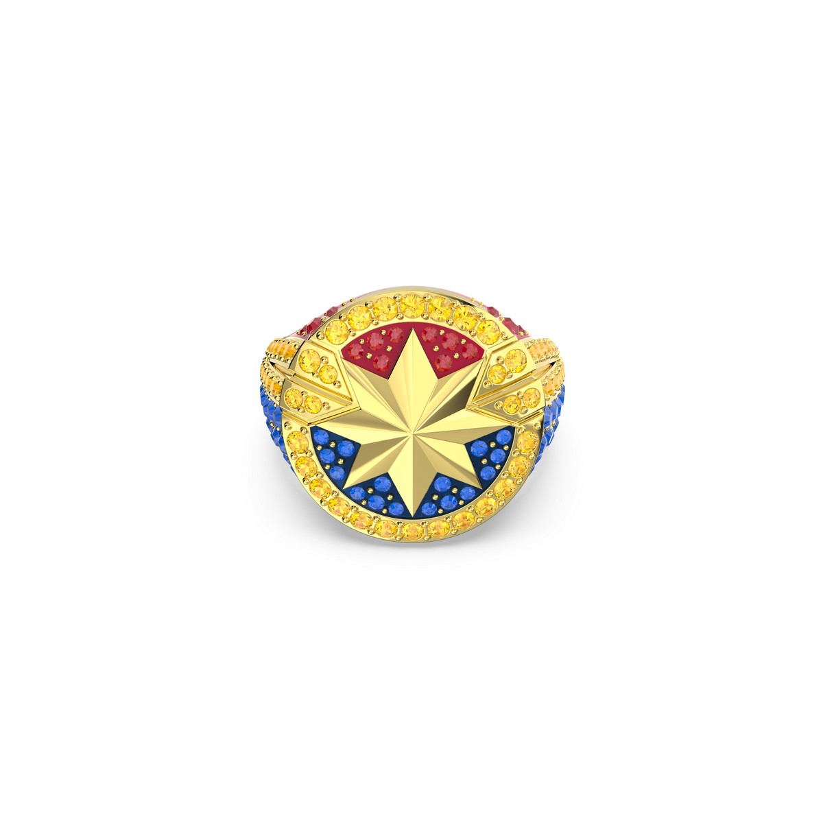 Anello multicolore Swarovski dedicato a Captain Marvel.