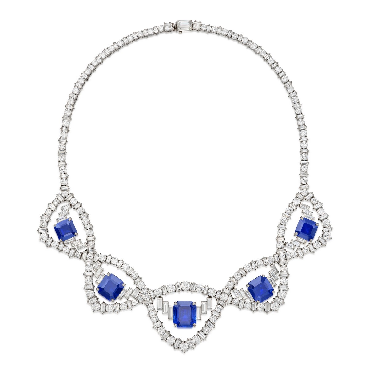 Choker Cartier con zaffiri blu e diamanti, 1950