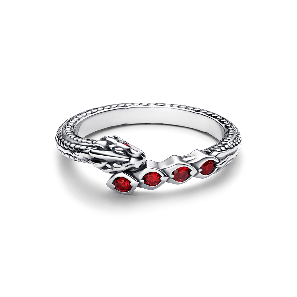 Anello in argento a forma di drago dei Targaryen