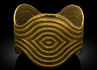 L’eredità Lenfant nel bracciale Tissu Milanais, la scelta Hancocks di ottobre Bracciale in oro ‘Tissu Milanais’ di Lenfant, Collezione ‘Optical’