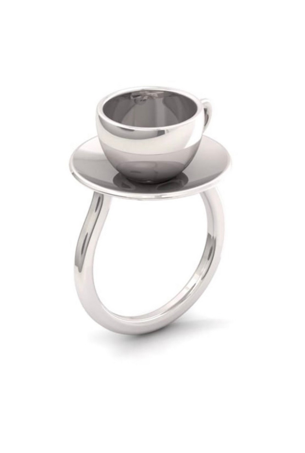 Anello Skull Teacup visto di lato.