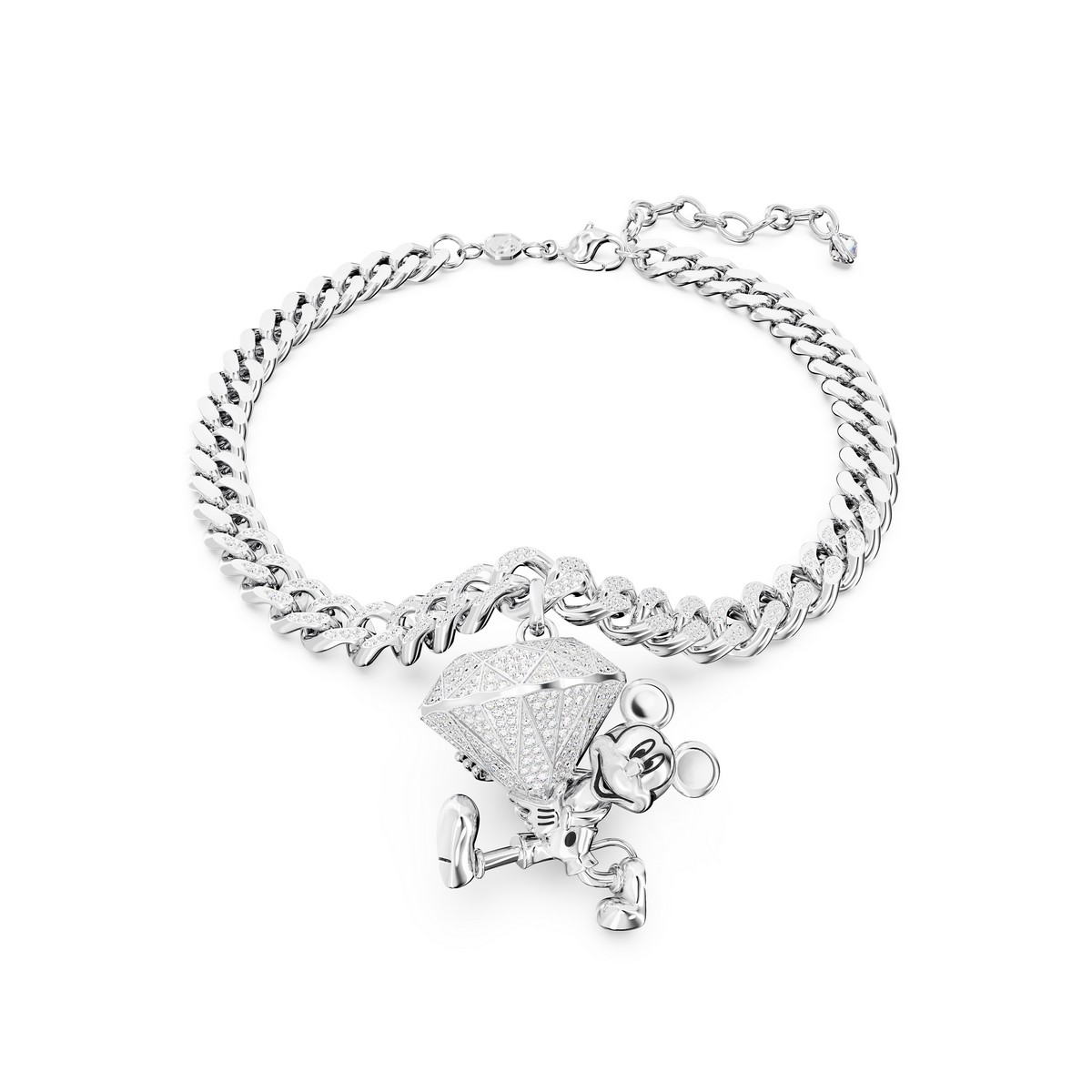 Pendente Topolino con catena, “Disney100 x Swarovski Jewelry Collection”.