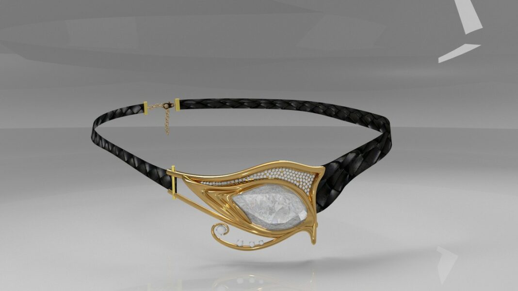 023 DalMonteLal_benda_disegno_IED_Roma “Visione: Tutanthot”, gioiello progettato da Lal Dal Monte, studente del Corso di Moda e Design del Gioiello dello IED di Roma.