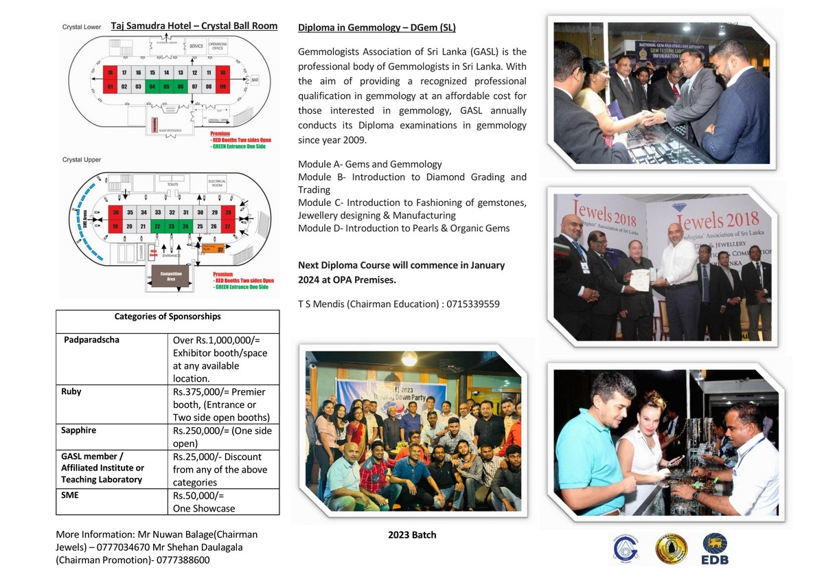 Brochure dell'evento Jewels 2023