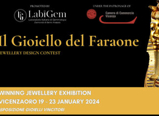 Svelati i vincitori de “Il Gioiello del Faraone”: in esposizione a Vicenza i gioielli realizzati dalle aziende partner Locandina dell’evento di premiazione del Concorso di Design “Il Gioiello del Faraone”