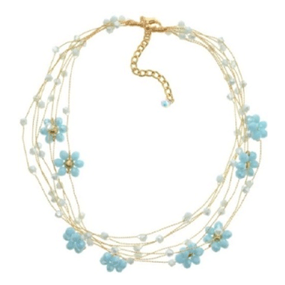 Collana multifili a motivi floreali Dendy Fashion Accessories Ltd
