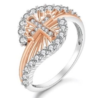 Anello placcato bicolore di Guangzhou Zhefan Jewelry Co Ltd