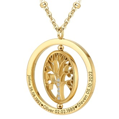 Collana con ciondolo “Albero della vita” in acciaio inossidabile di Yiwu Nimai Craft Co Ltd