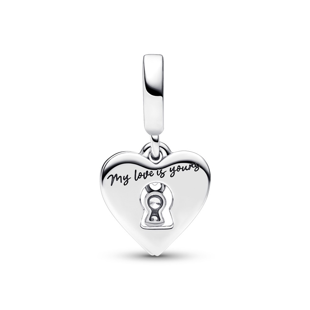 Retro dello charm con incisione “My love is yours”