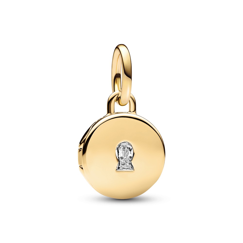Pendente lucchetto apribile in oro 14k