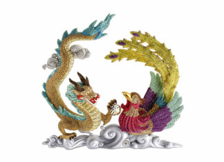 Iconic Swan, Dragon & Phoenix: Swarovski rivela una collezione magica per l’anno del drago Dragon & Phoenix Myriad con 30.500 cristalli