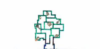 Adriana Del Duca. Il gioiello contemporaneo tra perfezione tecnologica e poesia del saper fare a mano Adriana Del Duca, Spilla The tree of all lives, serie Infinite Homes, 2023. Spilla in argento e bronzo, patine colorate ossidanti