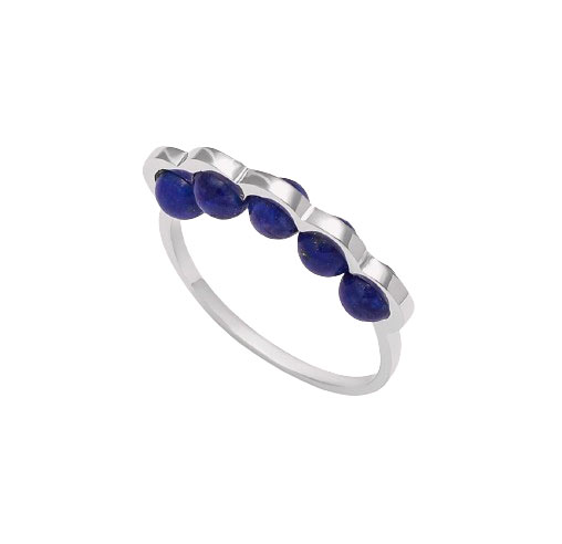 Anello “Coco Beach” di D1928, realizzato in oro grigio 18kt, lapislazzuli