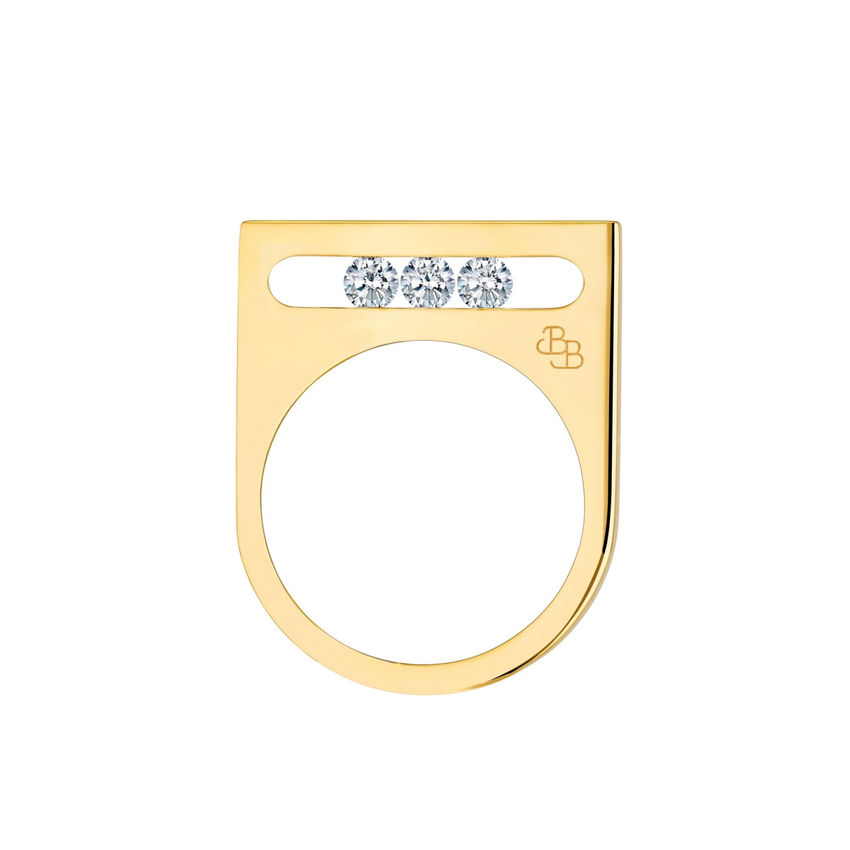 Anello “Funambule” di La Brune & La Blonde in oro giallo 18kt e diamanti