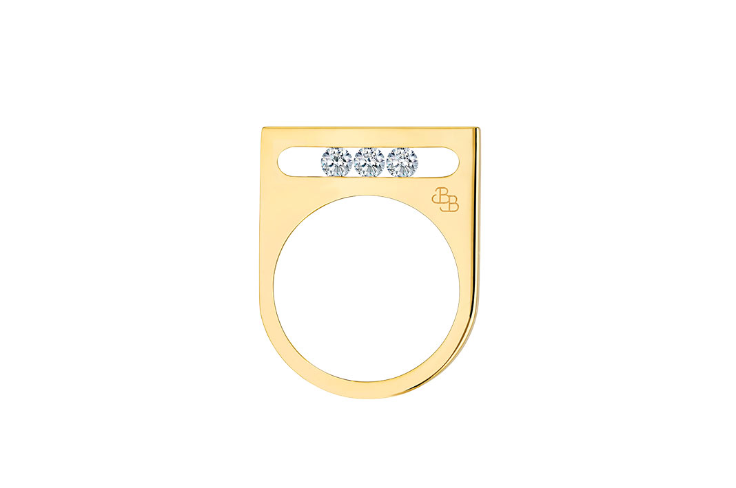 LA-BRUNE-&-LA-BLONDE-•-Funambule-ring-HOME Anello “Funambule” di La Brune & La Blonde in oro giallo 18kt e diamanti