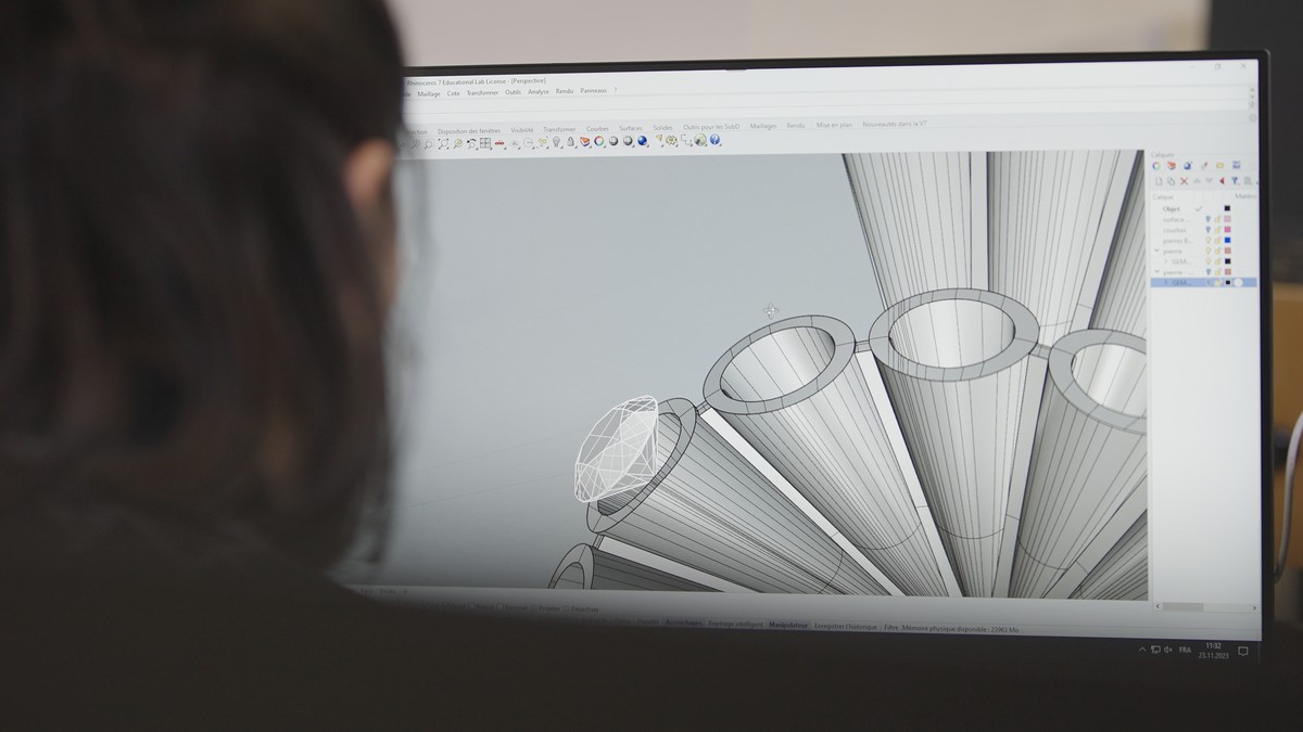 Progetto FEH x HEAD – SHELL, Design 3D, Emma Faisandel e Madeleine Chaumette, Dicembre 2023