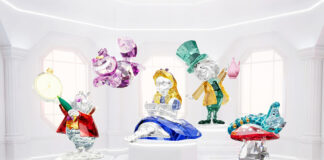 Alice nel paese delle meraviglie è il tema della nuova collaborazione tra Disney e Swarovski Statuette di cristallo Swarovski x Disney, collezione “Alice in Wonderland”