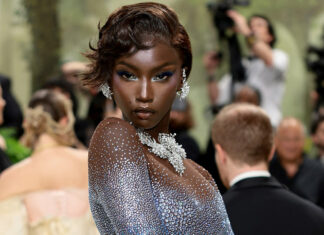 Il giardino del tempo al Met Gala 2024: i primi abiti couture di Swarovski tempestati di cristalli Anok Yai al Met Gala 2024 in Haute Couture Swarovski