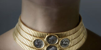 Bulgari, MarinaB e Buccellati: il 30 e 31 maggio 2024 le 3B del gioiello all’asta de Il Ponte Collier de chien a tubogas Bulgari in oro giallo con quattro “Statere di Corinto”