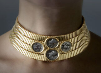 Bulgari, MarinaB e Buccellati: il 30 e 31 maggio 2024 le 3B del gioiello all’asta de Il Ponte Collier de chien a tubogas Bulgari in oro giallo con quattro “Statere di Corinto”