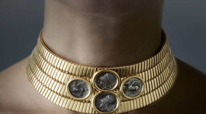Bulgari, MarinaB e Buccellati: il 30 e 31 maggio 2024 le 3B del gioiello all’asta de Il Ponte Collier de chien a tubogas Bulgari in oro giallo con quattro “Statere di Corinto”