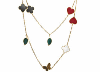 Icona di fortuna: il quadrifoglio Alhambra di Van Cleef & Arpels Sautoir con motivi a quadrifoglio