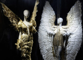 A Roma parte la mostra “Rara Avis”: tanti esempi unici di haute couture, tra cui “Vittoria del colibrì” di Tiziano Guardini “Vittoria del Colibrì”, abito haute couture. (Photo courtesy of Tiziano Guardini)