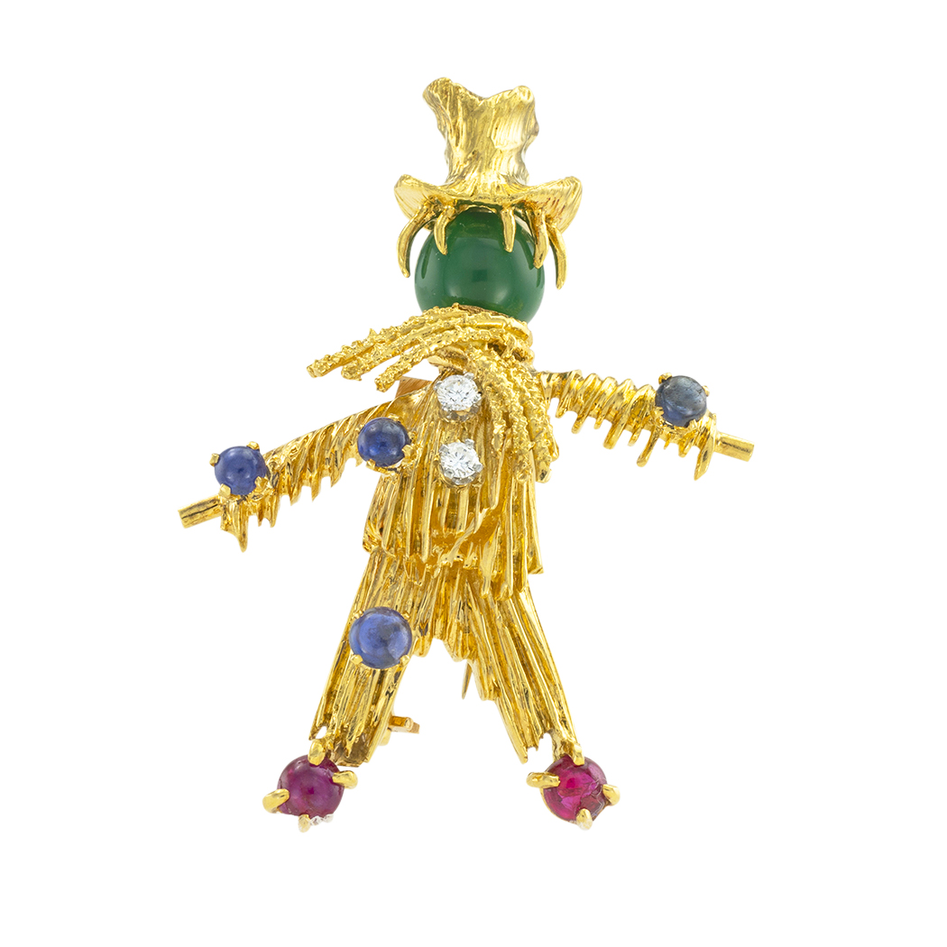 Spilla con clip “spaventapasseri” di Van Cleef & Arpels