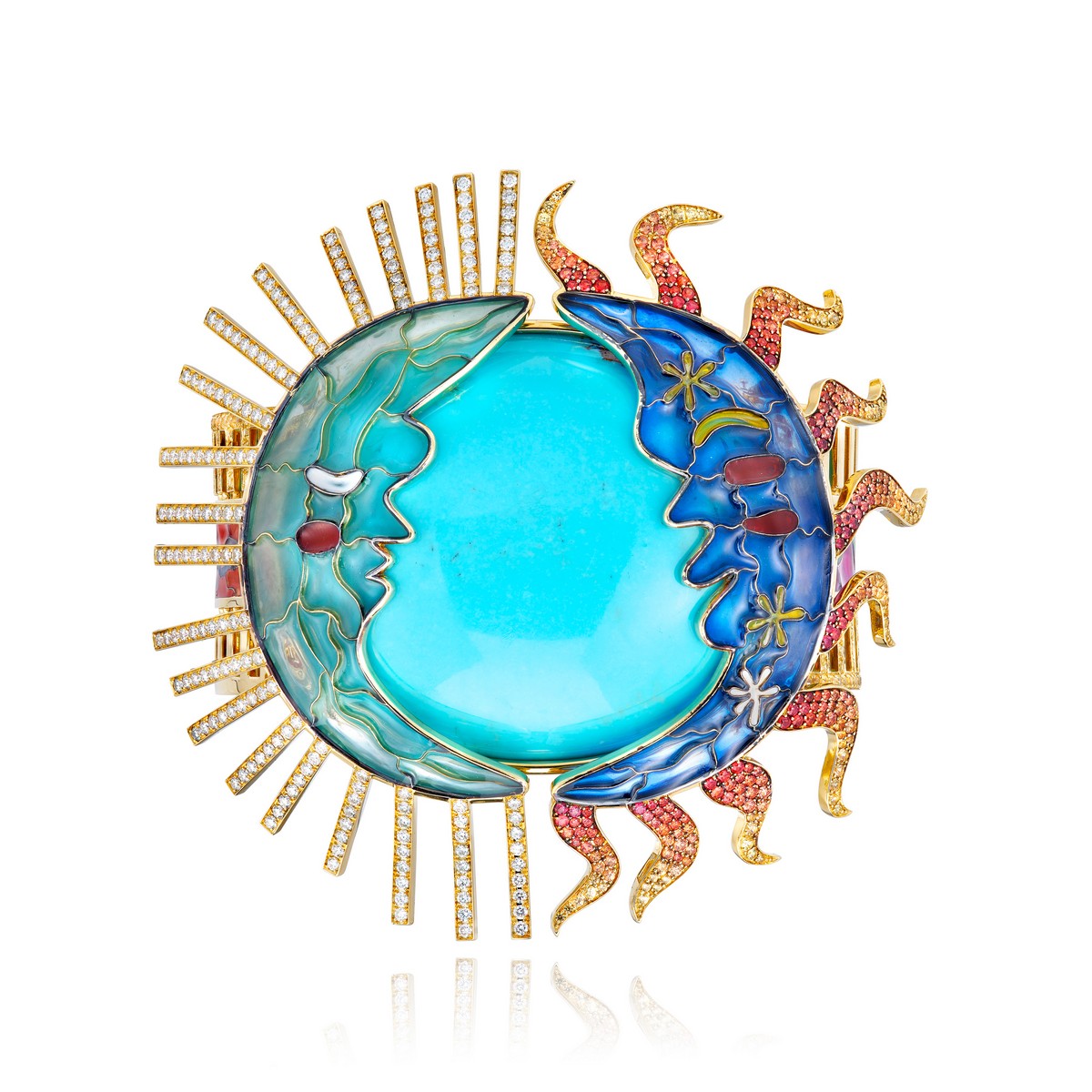 Bracciale “Le Visage de l’Eclipse” di Lydia Courteille visto dall’alto