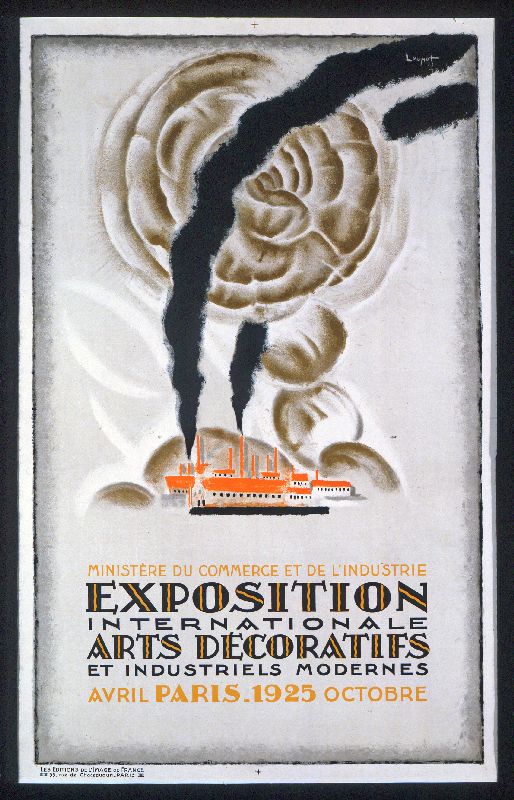 Locandina Ufficiale dell’Esposizione Internazionale delle Arti Decorative e Industriali Moderne di Parigi del 1925