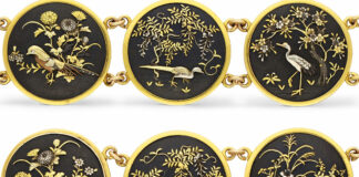 Il braccialetto giapponese Shakudo di epoca vittoriana è il gioiello scelto da Hancocks per il mese di Agosto Braccialetto Shakudo di epoca vittoriana (dettaglio) Hancocks london 2024
