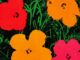 In mostra a Barcellona le spille di Tore Svensson ispirate ai fiori di Andy Warhol Serigrafia “Flowers” di Andy Warhol, particolare.