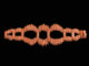 Viaggi nei musei del corallo: la macchina del tempo “etnica” della collezione De Simone Museo Antonino De Simone, Bracciale, manifattura genovese, Angelo Cadeddu, XIX secolo. Bracciale composto da elementi in Corallo articolati da collegamenti in argento dorato