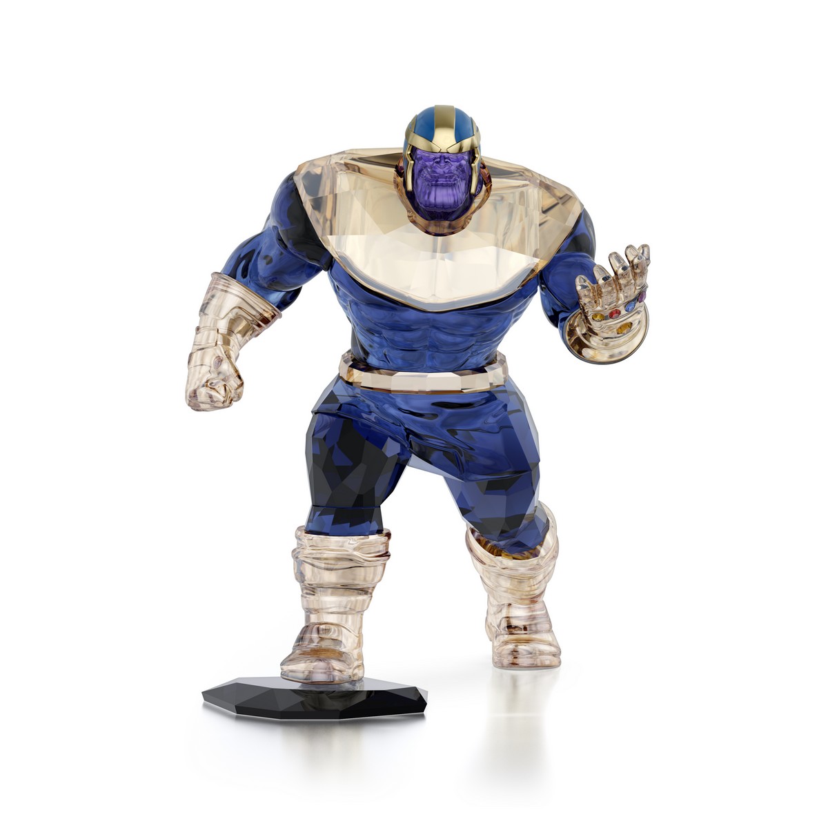 Statuetta Swarovski di Thanos, in cristalli e metallo laccato, colore blu