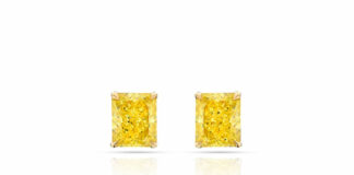 Stephen Silver sceglie diamanti fancy e zaffiri gialli per i suoi i tesori autunnali Orecchini con diamante fancy intense yellow, taglio radiant, da 2,17 carati