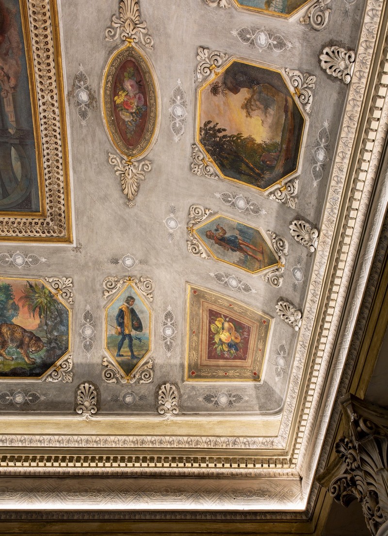Dettaglio di uno dei soffitti del Piano Nobile