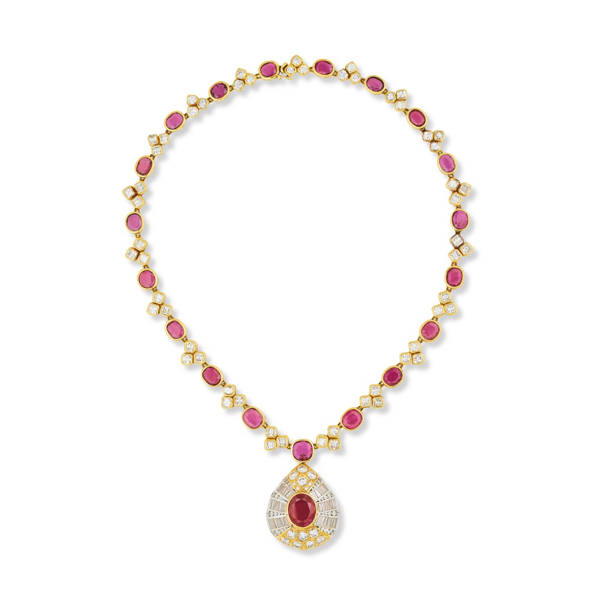 Collana di rubini e diamanti