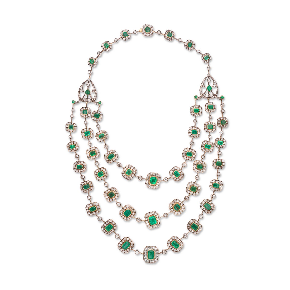Collana di smeraldi e diamanti attribuita a Charles Halet