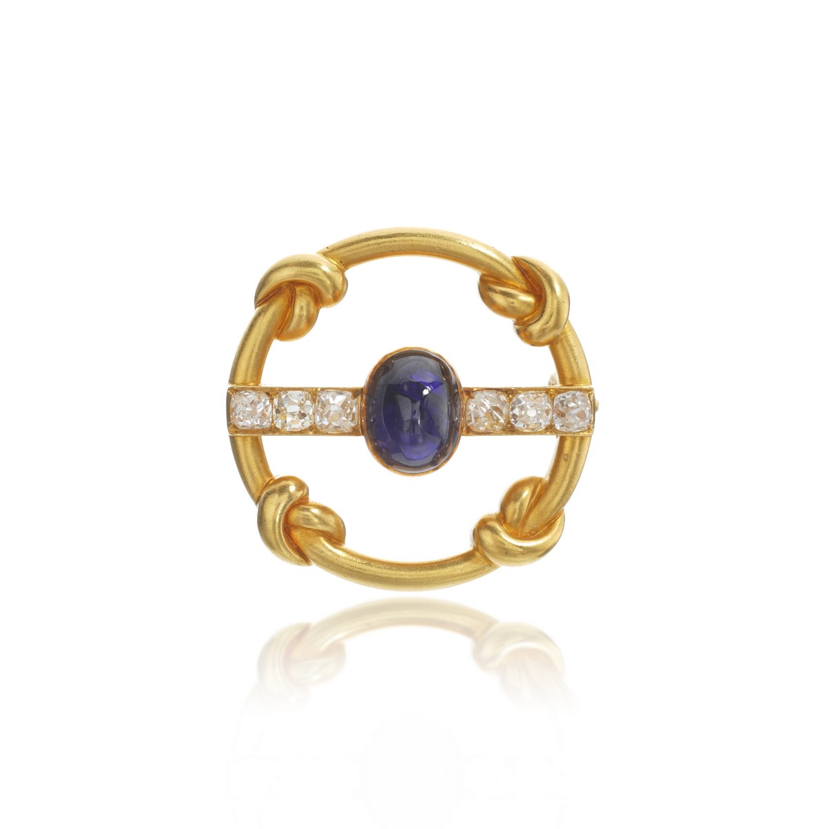 Spilla Fabergè imperial di diamanti e zaffiro, 1909 circa