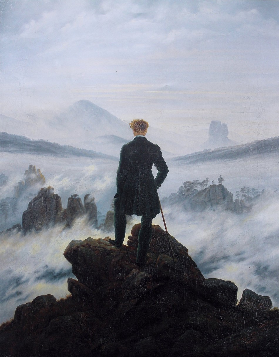 “Viandante sul mare di nebbia”, di Caspar David Friedrich