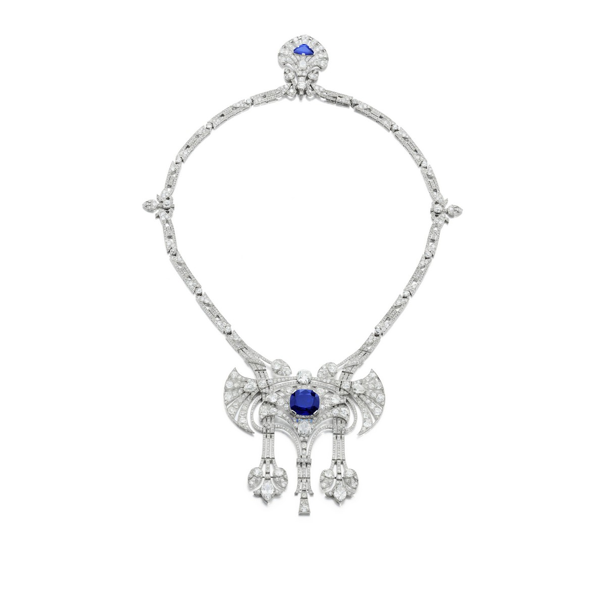 Collana di zaffiri e diamanti Mellerio dits Meller del XX secolo
